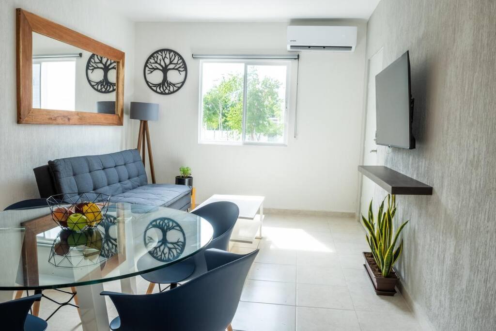Depto 2 Rec. Con Vista A La Piscina En C. Privada Lejlighed Playa del Carmen Eksteriør billede